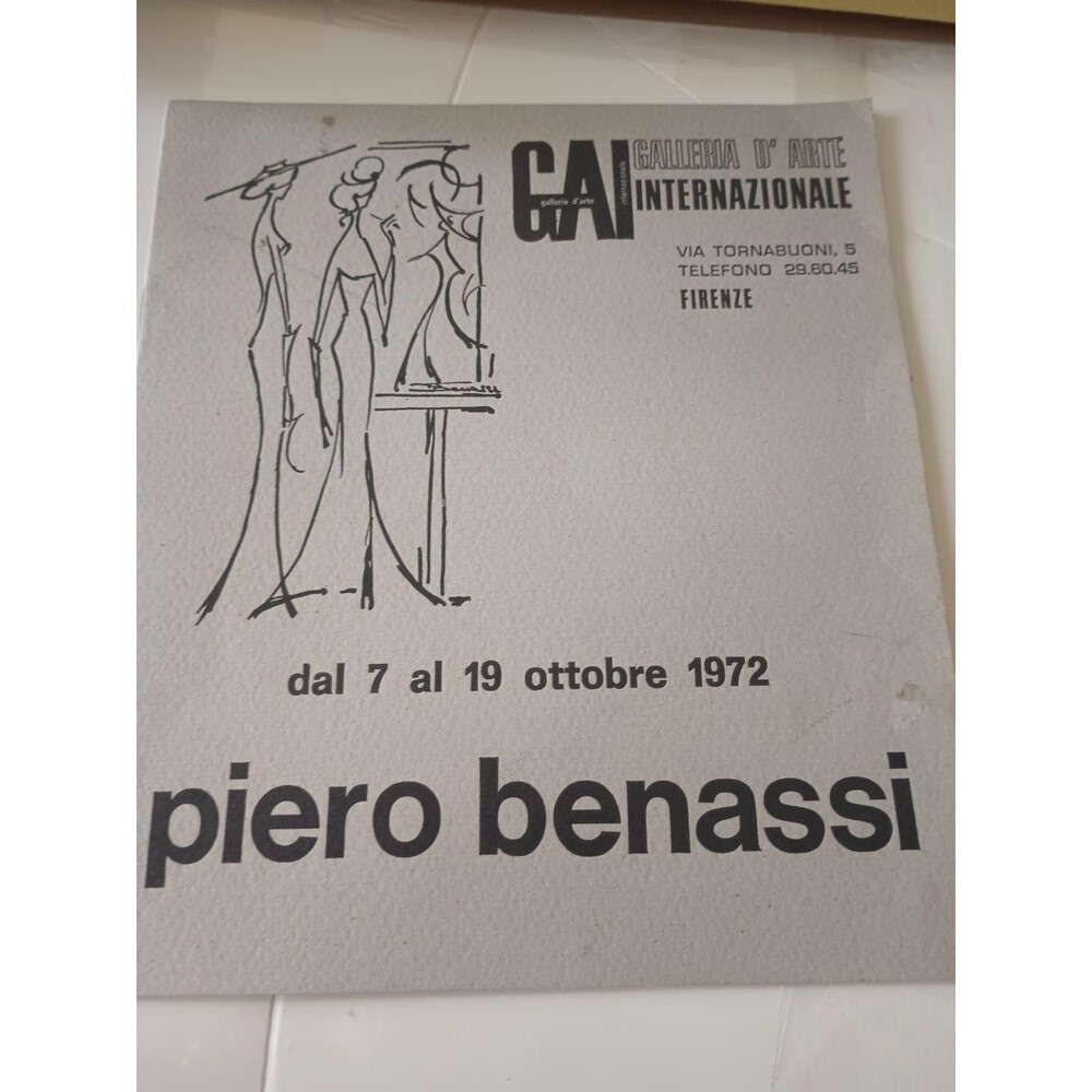 1972 Piero Benassi Italian Art Exhibition Catalog Galleria Firenze Florence...